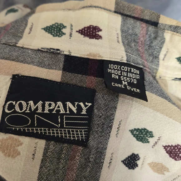 Company One Heart Plaid Shirt sz Small - Picture 3 of 4